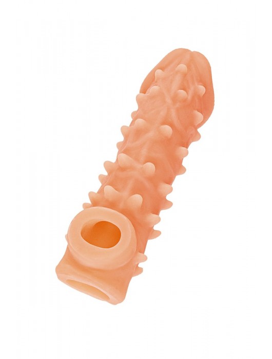 Телесная закрытая насадка с пупырышками Cock Sleeve Size S - 13,8 см. - KOKOS - в Сургуте купить с доставкой