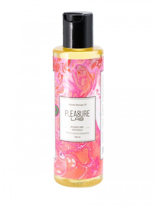 Массажное масло Pleasure Lab Delicate с ароматом пиона и пачули - 100 мл. - Pleasure Lab - купить с доставкой в Сургуте