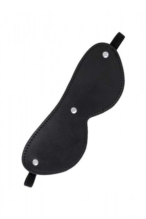 Черная кожаная маска Anonymo с мягким подкладом - ToyFa - купить с доставкой в Сургуте