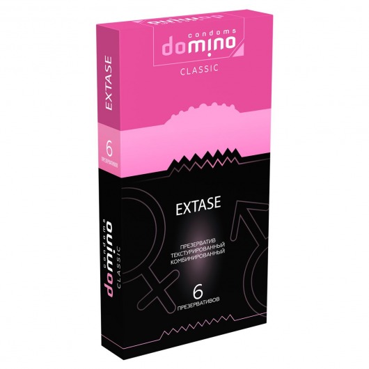 Презервативы с точками и рёбрышками DOMINO Classic Extase - 6 шт. - Domino - купить с доставкой в Сургуте