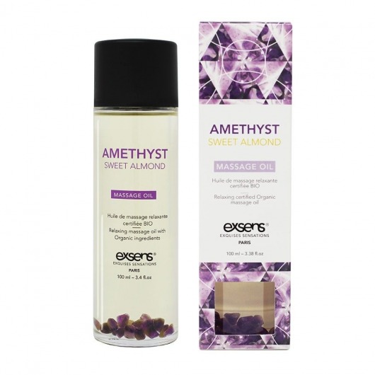 Органическое массажное масло AMETHYST SWEET ALMOND - 100 мл. - Exsens - купить с доставкой в Сургуте