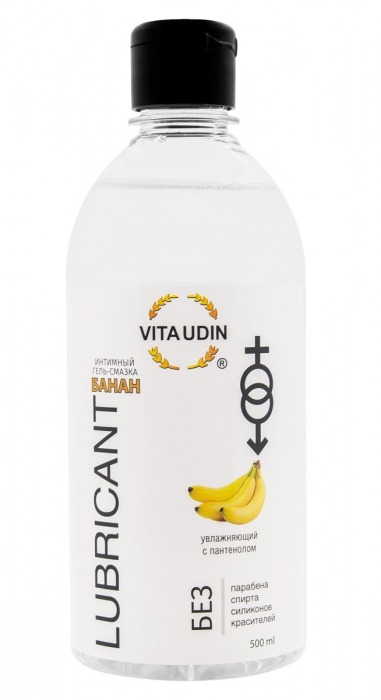 Интимный гель-смазка на водной основе VITA UDIN с ароматом банана - 500 мл. - VITA UDIN - купить с доставкой в Сургуте