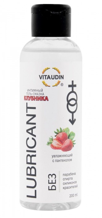 Интимный гель-смазка на водной основе VITA UDIN с ароматом клубники - 200 мл. - VITA UDIN - купить с доставкой в Сургуте