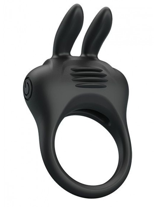 Черное эрекционное кольцо с вибрацией Davion - Baile - в Сургуте купить с доставкой