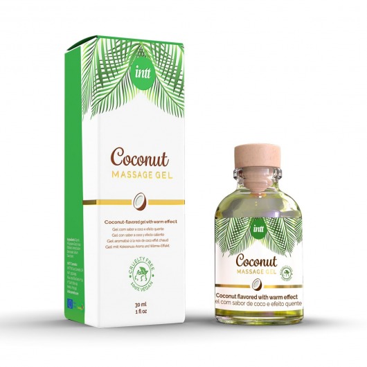 Массажный гель с ароматом кокоса Coconut - 30 мл. - INTT - купить с доставкой в Сургуте