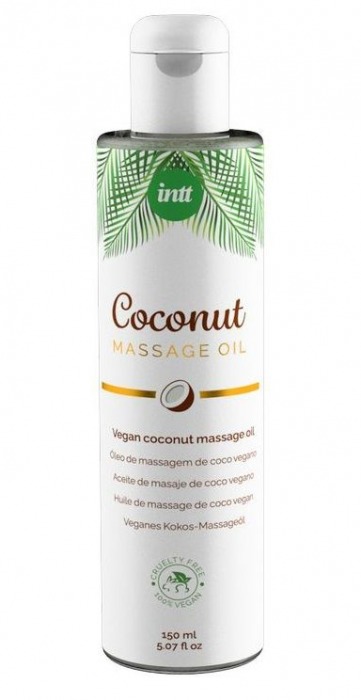 Массажное масло Vegan Coconut - 150 мл. - INTT - купить с доставкой в Сургуте