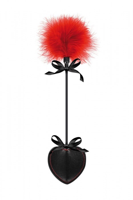 Стек с пуховкой Sweet Caress Feather Whip - 44 см. - Sweet Caress - купить с доставкой в Сургуте