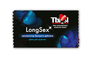 Пролонгирующий крем LongSex в одноразовой упаковке - 1,5 гр. - Биоритм - купить с доставкой в Сургуте