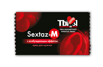 Возбуждающий крем Sextaz-M для мужчин в одноразовой упаковке - 1,5 гр. - Биоритм - купить с доставкой в Сургуте