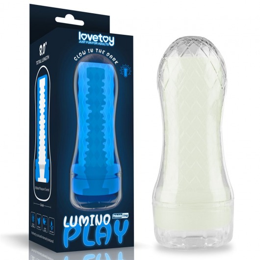 Светящийся в темноте мастурбатор Lumino Play Masturbator Ribbed - Lovetoy - в Сургуте купить с доставкой