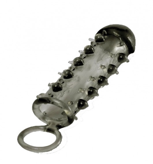 Дымчатая стимулирующая насадка с закрытой головкой SAMURAI PENIS SLEEVE BLACK - 14,5 см. - NMC - в Сургуте купить с доставкой