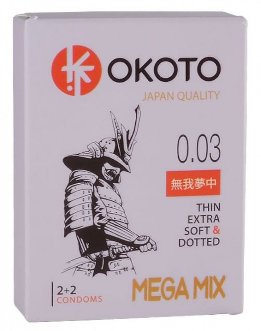 Набор из 4 презервативов OKOTO MegaMIX - Sitabella - купить с доставкой в Сургуте
