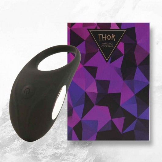 Черное эрекционное виброкольцо Thor Cockring - FeelzToys - в Сургуте купить с доставкой