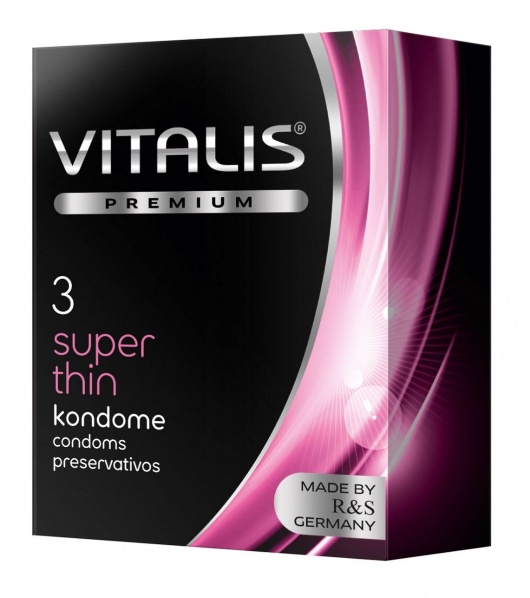 Ультратонкие презервативы VITALIS PREMIUM super thin - 3 шт. - Vitalis - купить с доставкой в Сургуте