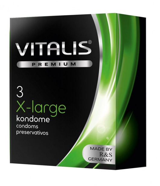 Презервативы увеличенного размера VITALIS PREMIUM x-large - 3 шт. - Vitalis - купить с доставкой в Сургуте
