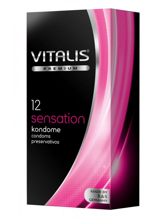 Презервативы VITALIS PREMIUM sensation с пупырышками и кольцами - 12 шт. - Vitalis - купить с доставкой в Сургуте