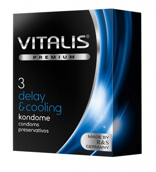 Презервативы VITALIS PREMIUM delay   cooling с охлаждающим эффектом - 3 шт. - Vitalis - купить с доставкой в Сургуте