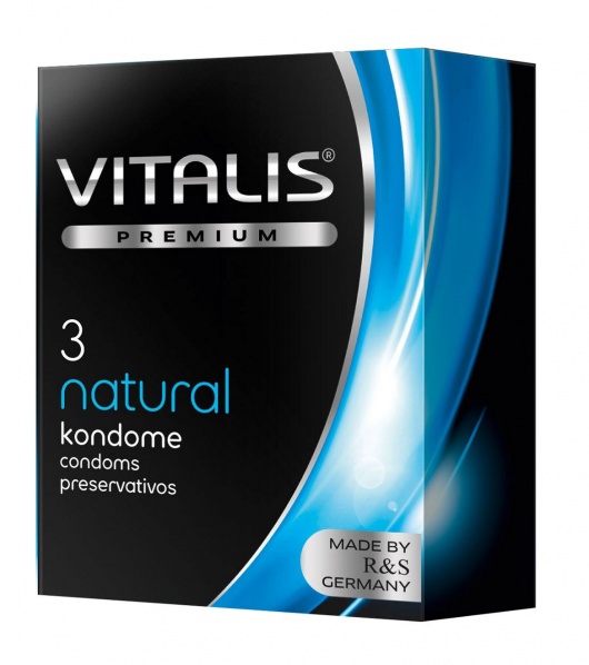 Классические презервативы VITALIS PREMIUM natural - 3 шт. - Vitalis - купить с доставкой в Сургуте