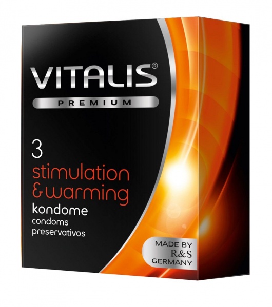 Презервативы VITALIS PREMIUM stimulation   warming с согревающим эффектом - 3 шт. - Vitalis - купить с доставкой в Сургуте