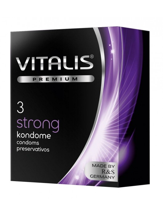 Презервативы с утолщенной стенкой VITALIS PREMIUM strong - 3 шт. - Vitalis - купить с доставкой в Сургуте