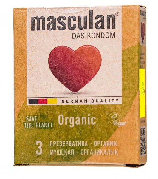 Экологически чистые презервативы Masculan Organic - 3 шт. - Masculan - купить с доставкой в Сургуте