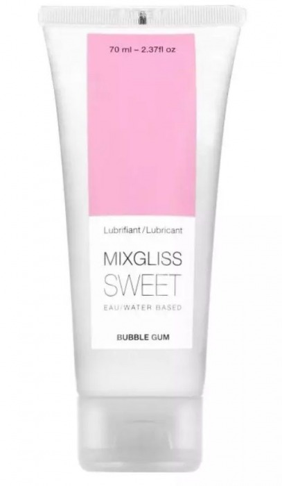Смазка на водной основе Mixgliss Sweet с ароматом бабл-гам - 70 мл. - Mixgliss - купить с доставкой в Сургуте