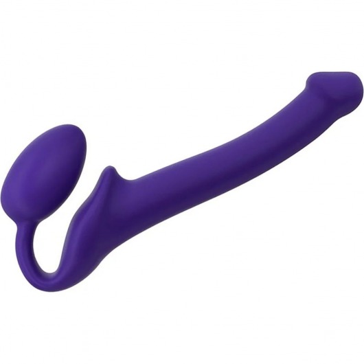Фиолетовый безремневой страпон Silicone Bendable Strap-On - size S - Strap-on-me - купить с доставкой в Сургуте