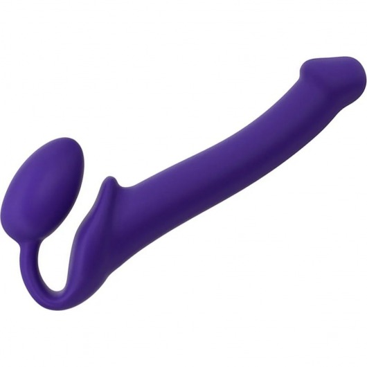 Фиолетовый безремневой страпон Silicone Bendable Strap-On - size M - Strap-on-me - купить с доставкой в Сургуте