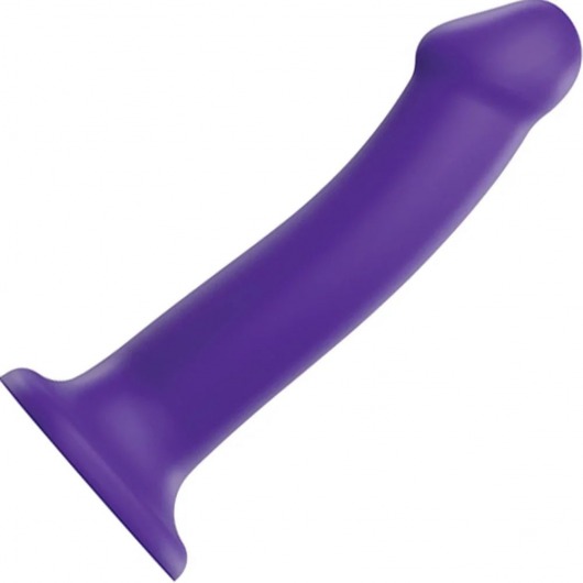 Фиолетовый фаллоимитатор-насадка Strap-On-Me Dildo Dual Density size L - 19 см. - Strap-on-me - купить с доставкой в Сургуте