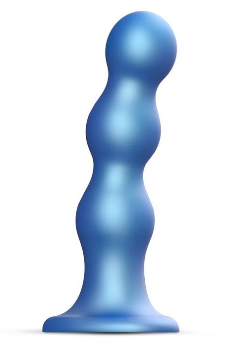 Голубая насадка Strap-On-Me Dildo Plug Balls size S - Strap-on-me - купить с доставкой в Сургуте