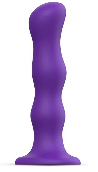 Фиолетовая насадка Strap-On-Me Dildo Geisha Balls size M - Strap-on-me - купить с доставкой в Сургуте