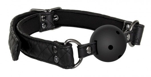 Черный кляп-шарик BALL GAG DIAMOND - Dream Toys - купить с доставкой в Сургуте