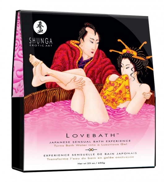 Соль для ванны Lovebath Dragon Fruit, превращающая воду в гель - 650 гр. - Shunga - купить с доставкой в Сургуте