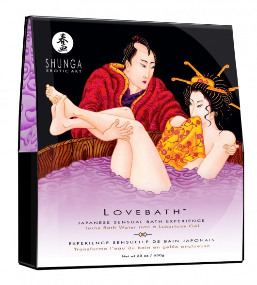 Соль для ванны Lovebath Sensual lotus, превращающая воду в гель - 650 гр. - Shunga - купить с доставкой в Сургуте