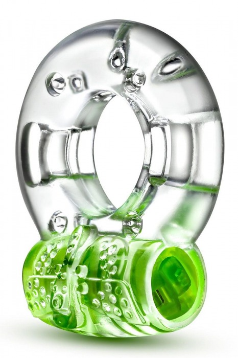 Зеленое эрекционное виброкольцо Arouser Vibrating C-Ring - Blush Novelties - в Сургуте купить с доставкой