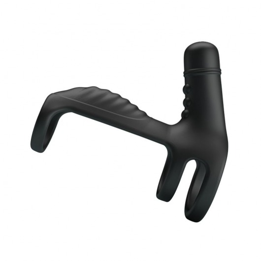 Черная вибронасадка на пенис Vibrating Penis Sling - Baile - в Сургуте купить с доставкой