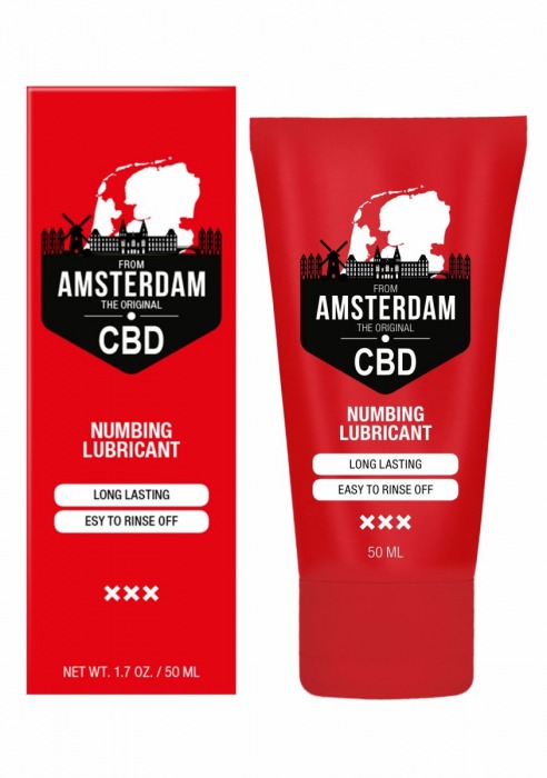 Пролонгирующий лубрикант Numbing CBD from Amsterdam - 50 мл. - Shots Media BV - купить с доставкой в Сургуте