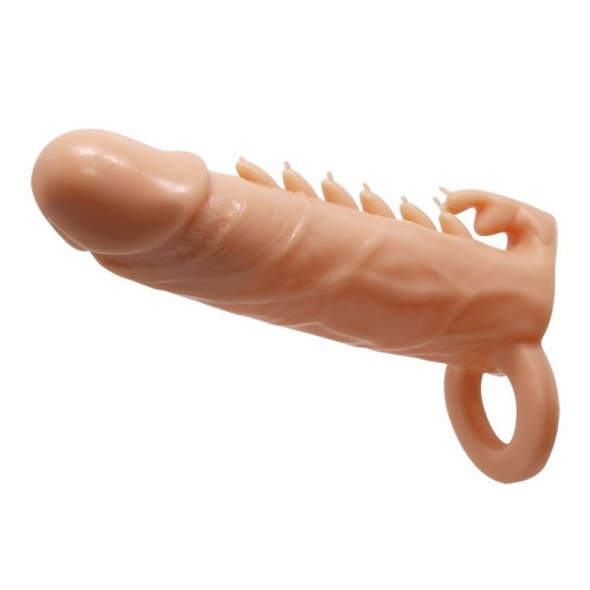 Телесная удлиняющая насадка Penis Sleeve Emmitt - 17 см. - Baile - в Сургуте купить с доставкой