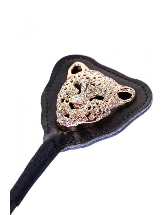 Чёрный стек с фигуркой леопарда на наконечнике - 21 см. - ToyFa - купить с доставкой в Сургуте