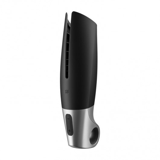 Черный мастурбатор с вибрацией Power Masturbator - Satisfyer - в Сургуте купить с доставкой