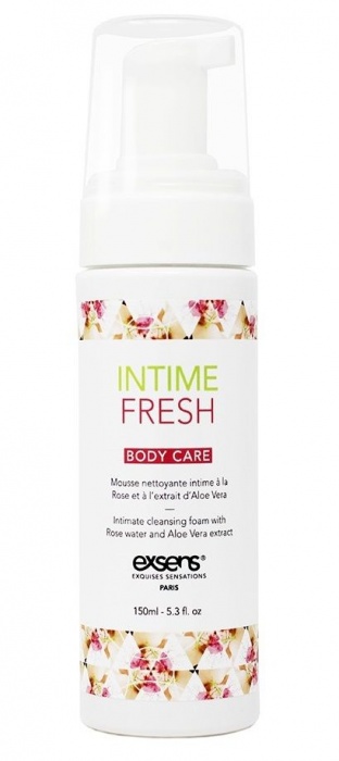 Органическая интимная очищающая пенка Intime Fresh - 150 мл. - Exsens - купить с доставкой в Сургуте