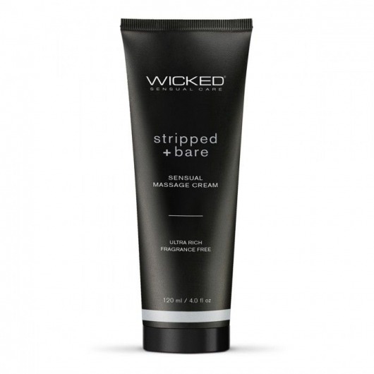 Массажный легкий крем WICKED Stripped plus Bare - 120 мл. - Wicked - купить с доставкой в Сургуте