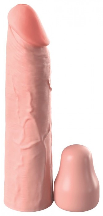 Телесная насадка-удлинитель 1 Inch Silicone X-tension - 17,8 см. - Pipedream - в Сургуте купить с доставкой