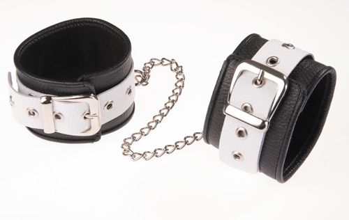 Черно-белые оковы на ноги - Sitabella - купить с доставкой в Сургуте