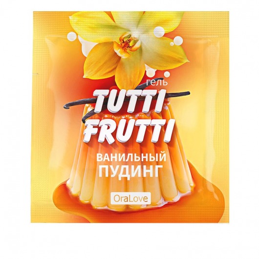 Пробник гель-смазки Tutti-frutti со вкусом ванильного пудинга - 4 гр. - Биоритм - купить с доставкой в Сургуте