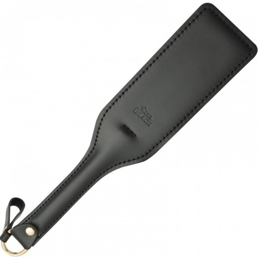 Черная кожаная шлепалка SitaBlack - 30 см. - Sitabella - купить с доставкой в Сургуте