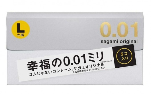 Презервативы Sagami Original 0.02 L-size увеличенного размера - 5 шт. - Sagami - купить с доставкой в Сургуте