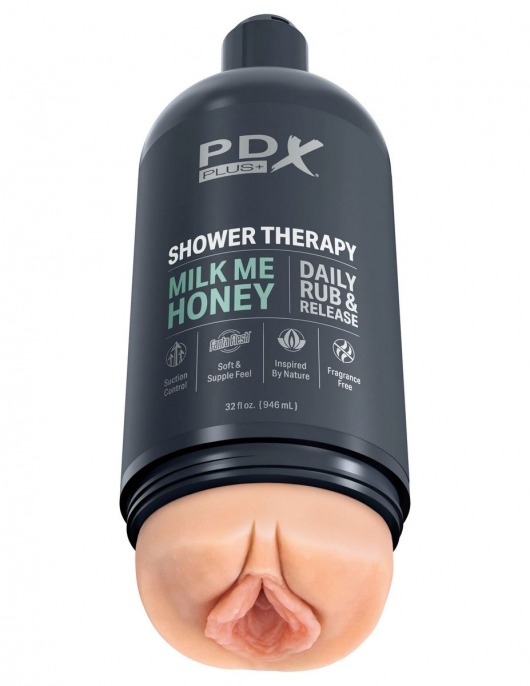Телесный мастурбатор-вагина Shower Therapy Milk Me Honey - Pipedream - в Сургуте купить с доставкой