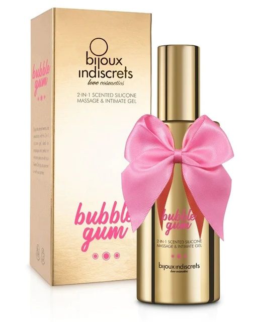 Гель с ароматом жвачки Bubblegum 2-in-1 Scented Silicone Massage And Intimate Gel - 100 мл. - Bijoux Indiscrets - купить с доставкой в Сургуте
