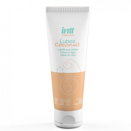 Лубрикант на водной основе Lubes Coconut с ароматом кокоса - 50 гр. - INTT - купить с доставкой в Сургуте